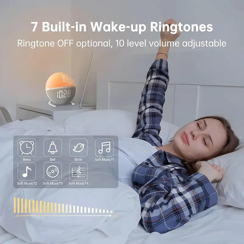 Wake-Up Light Sunrise Alarm Clock - HBC