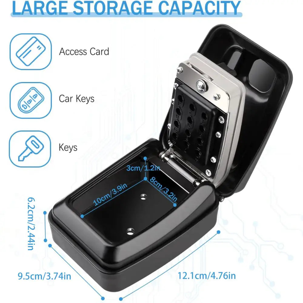 Wall-Mount Key Lock Box with Code (4 types available) - SS