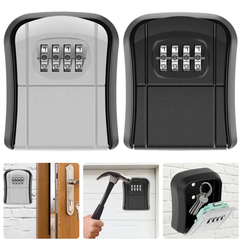 Wall-Mount Key Lock Box with Code (4 types available) - SS