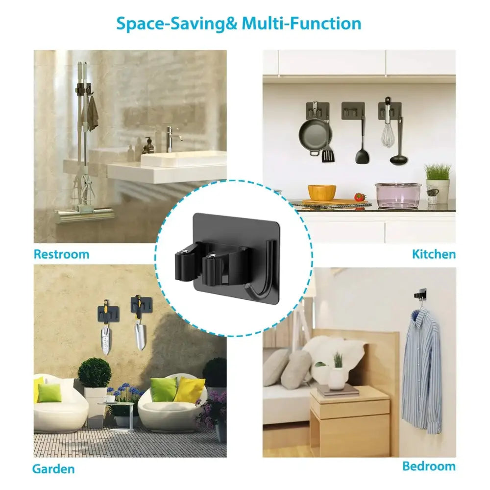 Wall-Mount Mop & Broom Holder - SS