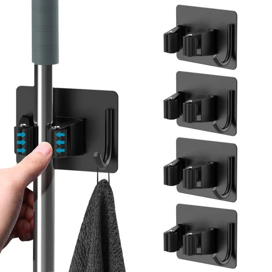 Wall-Mount Mop & Broom Holder - SS