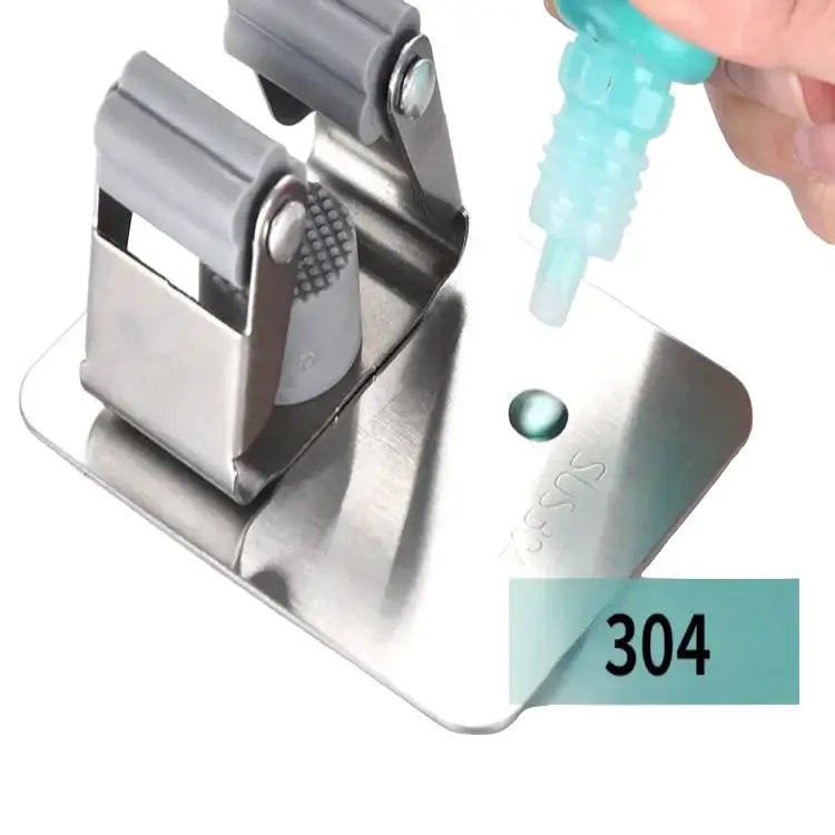 Wall-Mount Mop & Broom Holder - SS