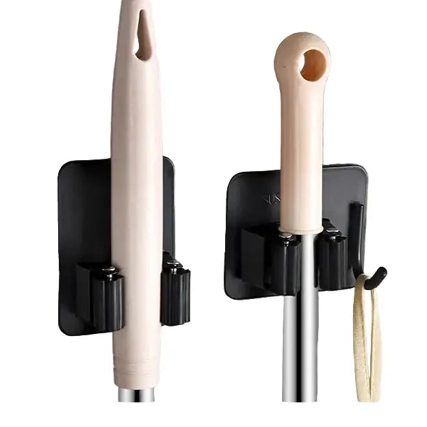 Wall-Mount Mop & Broom Holder - SS