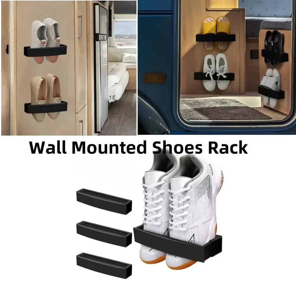 Wall-Mounted Adjustable Shoe Rack for RV & Caravan (1PCS) - Shoes Rack - SS