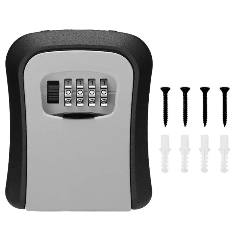 Wall-Mounted Key Keeper – 4-Digit Lock Box (available in Gray & Black) - Gray / Storage Box - SS
