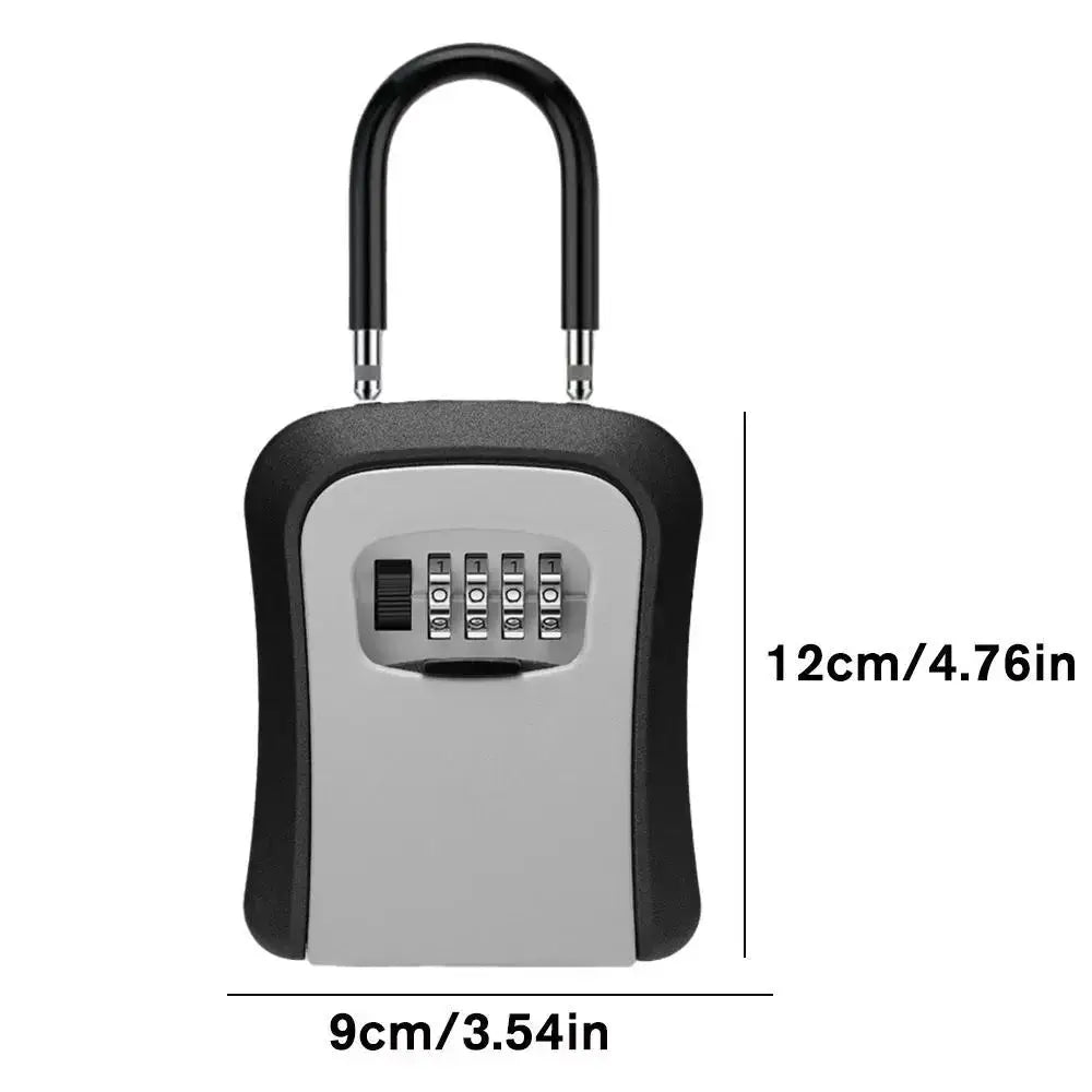 Wall-Mounted Key Keeper – 4-Digit Lock Box (available in Gray & Black) - SS