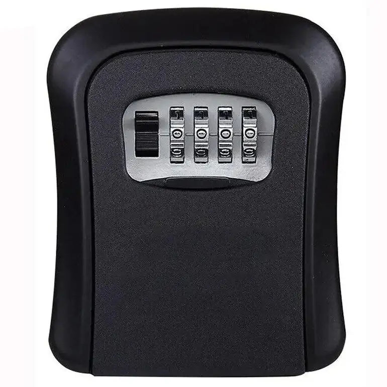 Wall-Mounted Key Keeper – 4-Digit Lock Box (available in Gray & Black) - Black / Storage Box - SS