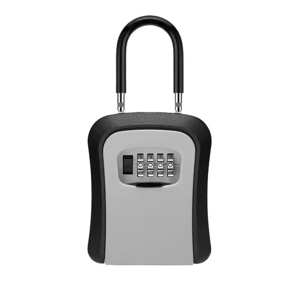 Wall-Mounted Key Keeper – 4-Digit Lock Box (available in Gray & Black) - SS