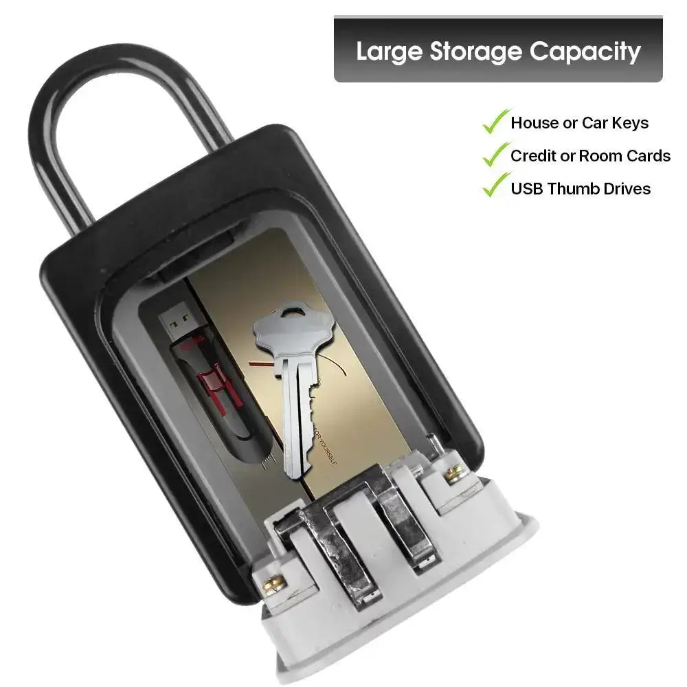 Wall-Mounted Key Keeper – 4-Digit Lock Box (available in Gray & Black) - SS