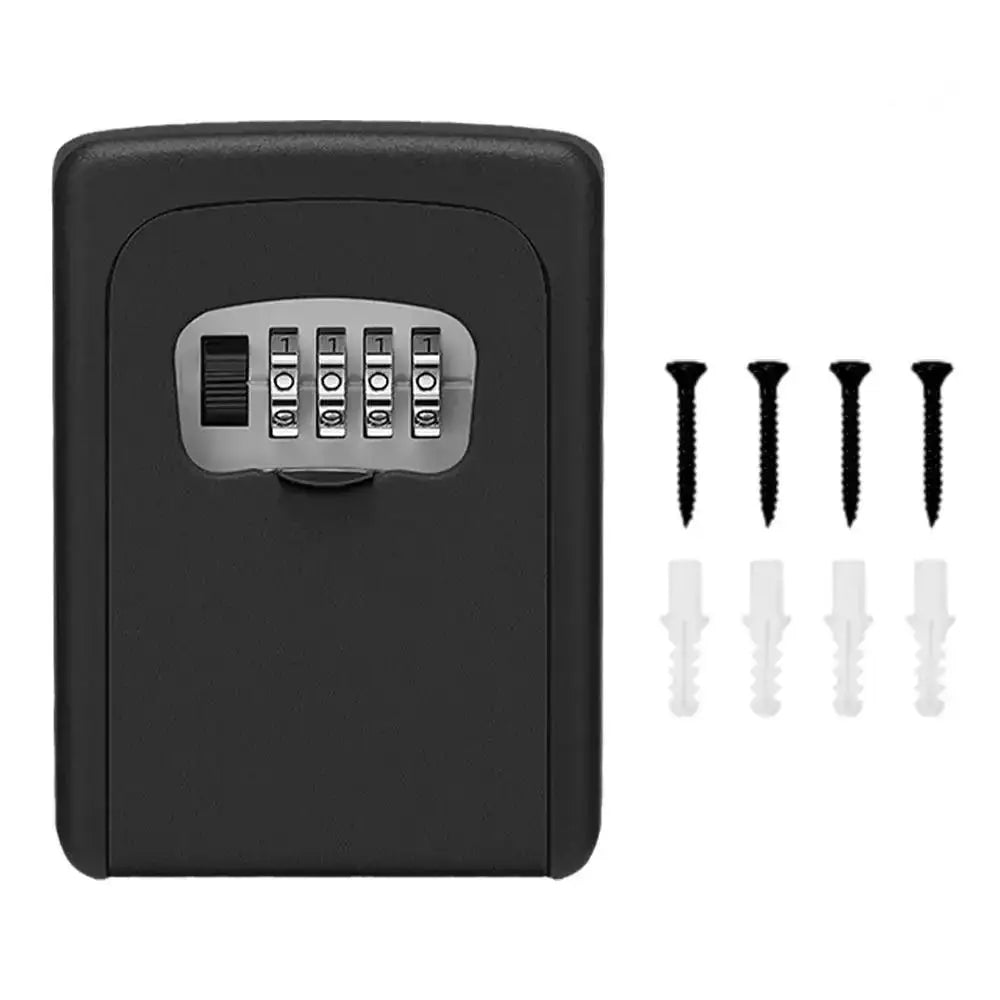 Wall-Mounted Key Keeper – 4-Digit Lock Box (available in Gray & Black) - SS