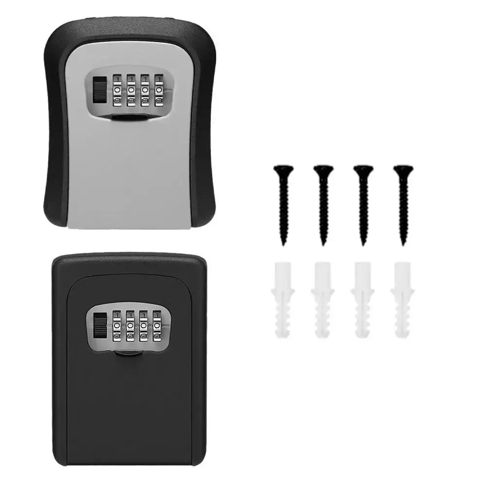 Wall-Mounted Key Keeper – 4-Digit Lock Box (available in Gray & Black) - SS