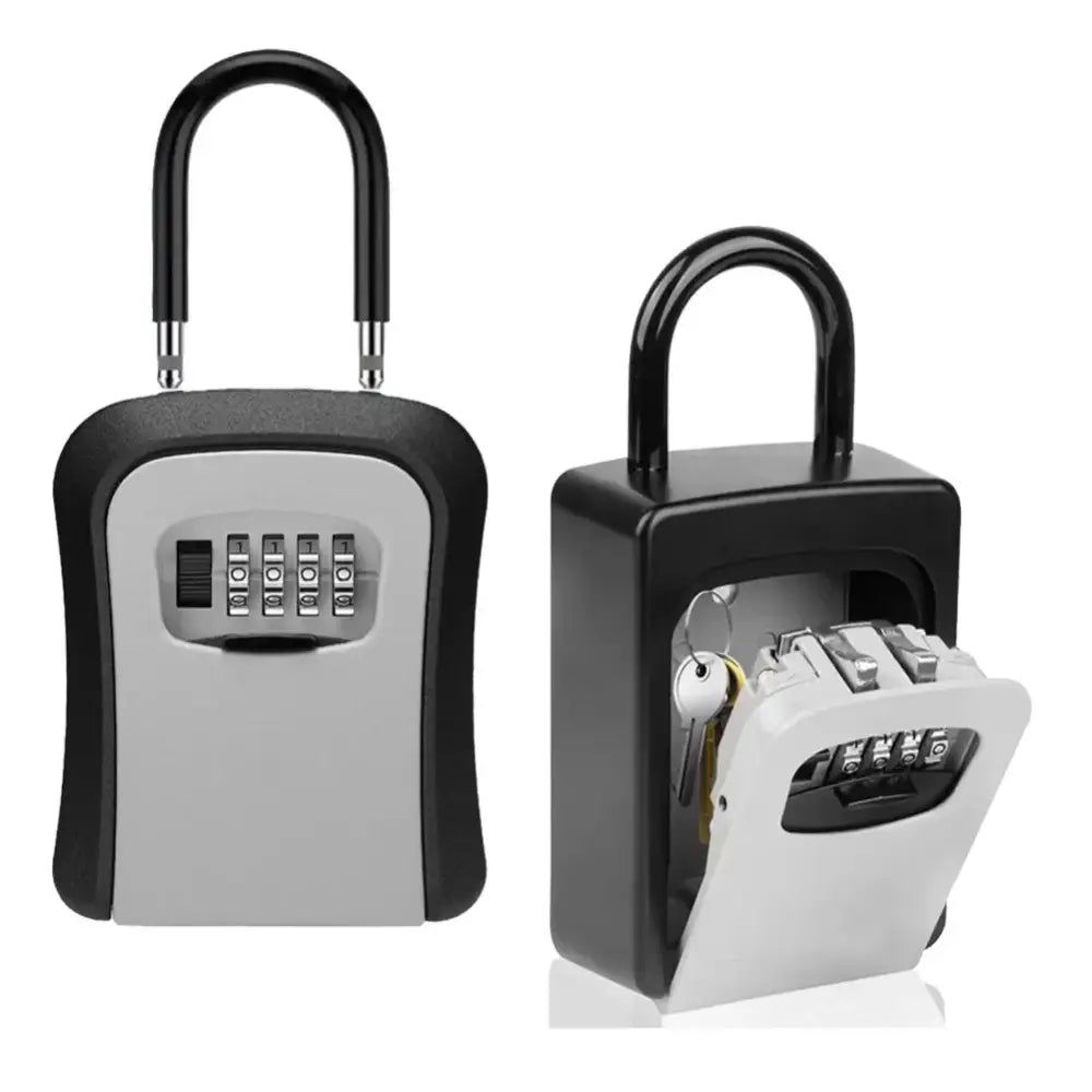 Wall-Mounted Key Keeper – 4-Digit Lock Box (available in Gray & Black) - SS