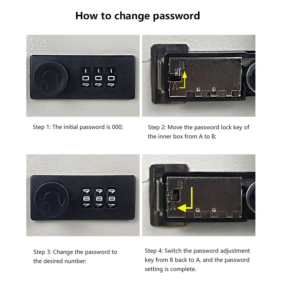 Wall-Mounted Password Key Box (different sizes available) - SS