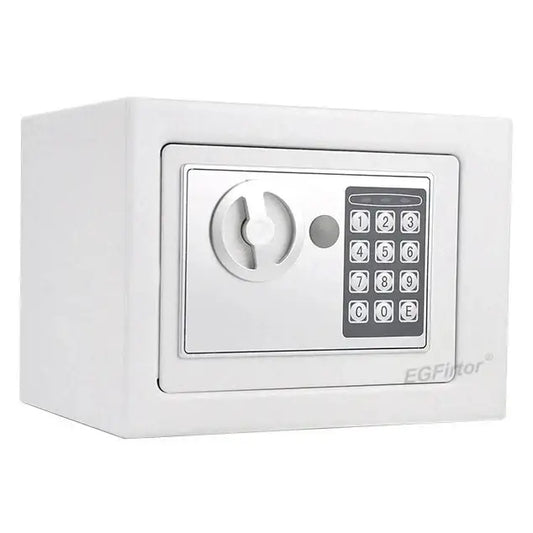 Wall-Mounted Password Safe with Alarm - White / Safety Box - SS