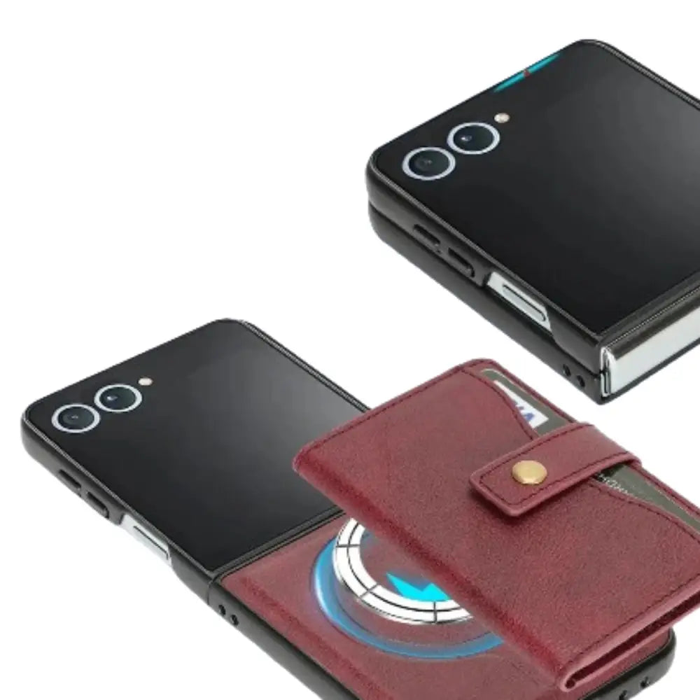 Wallet Leather Case for the Samsung Galaxy Z Flip7 (4 colours available) - 9eight5