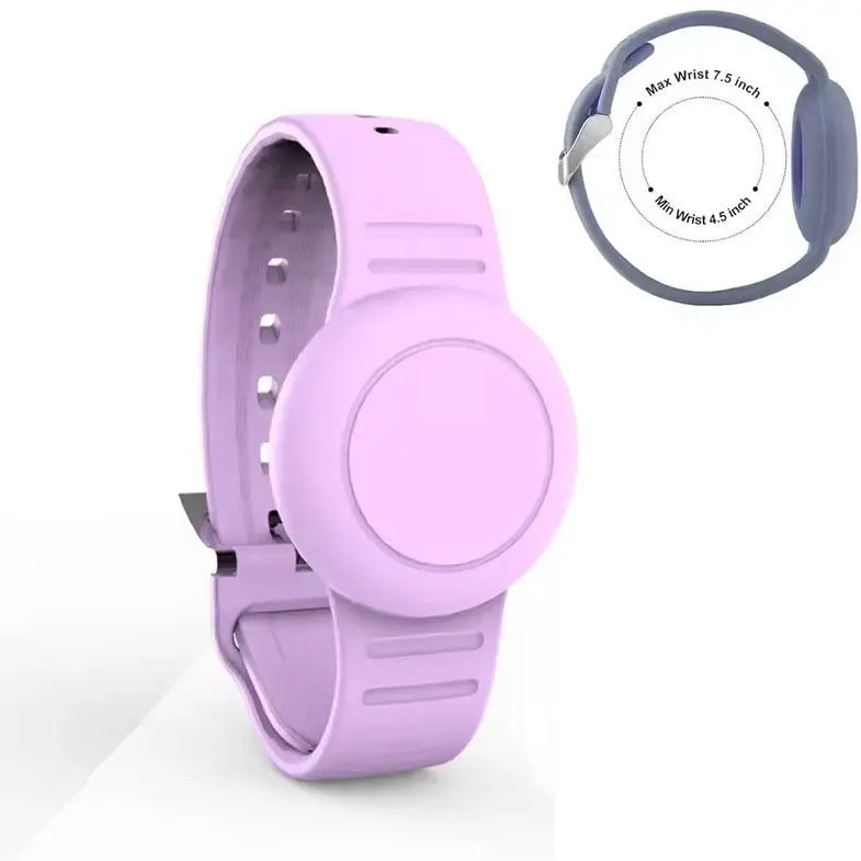 Waterproof Air Tag Bracelet – Hidden Silicone Wristband - Waterproof-Purple - 9eight5