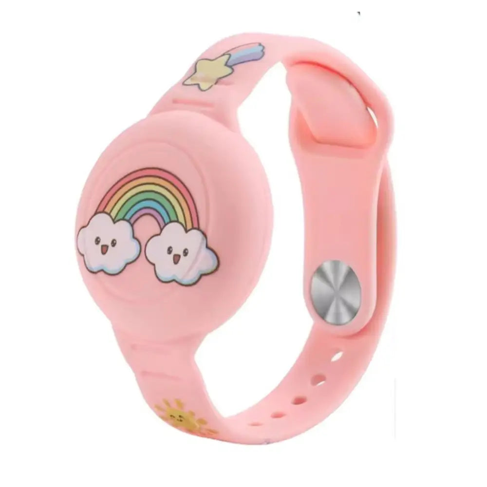 Waterproof Air Tag Bracelet – Hidden Silicone Wristband - Rainbow-Waterproof - 9eight5
