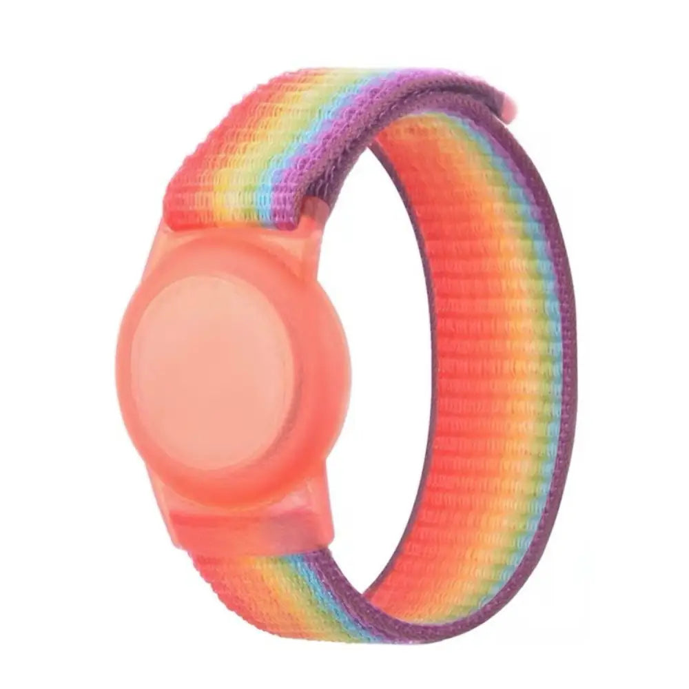 Waterproof Air Tag Bracelet – Hidden Silicone Wristband - Velcro band-Rainbow - 9eight5