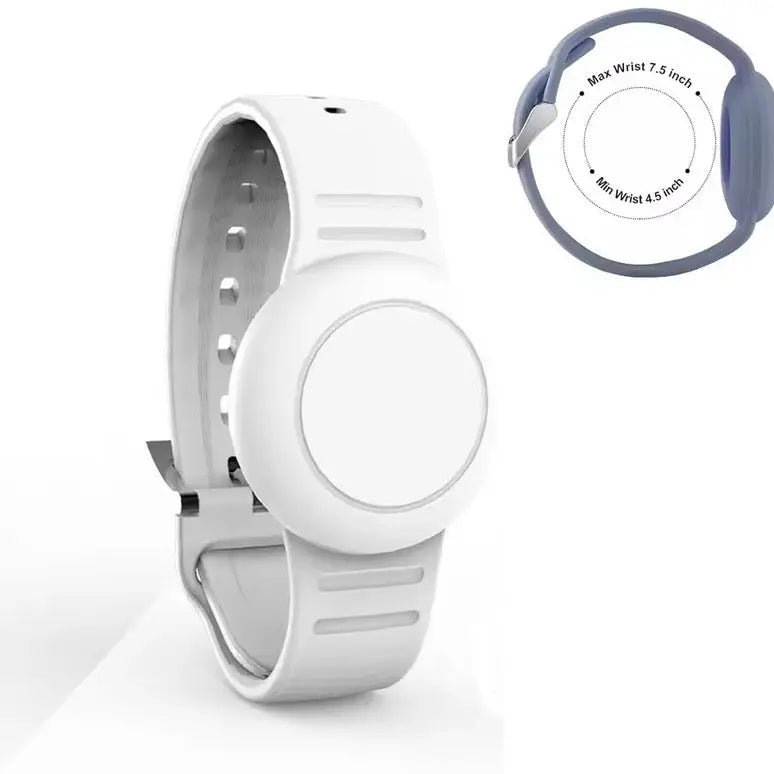 Waterproof Air Tag Bracelet – Hidden Silicone Wristband - Waterproof-White - 9eight5