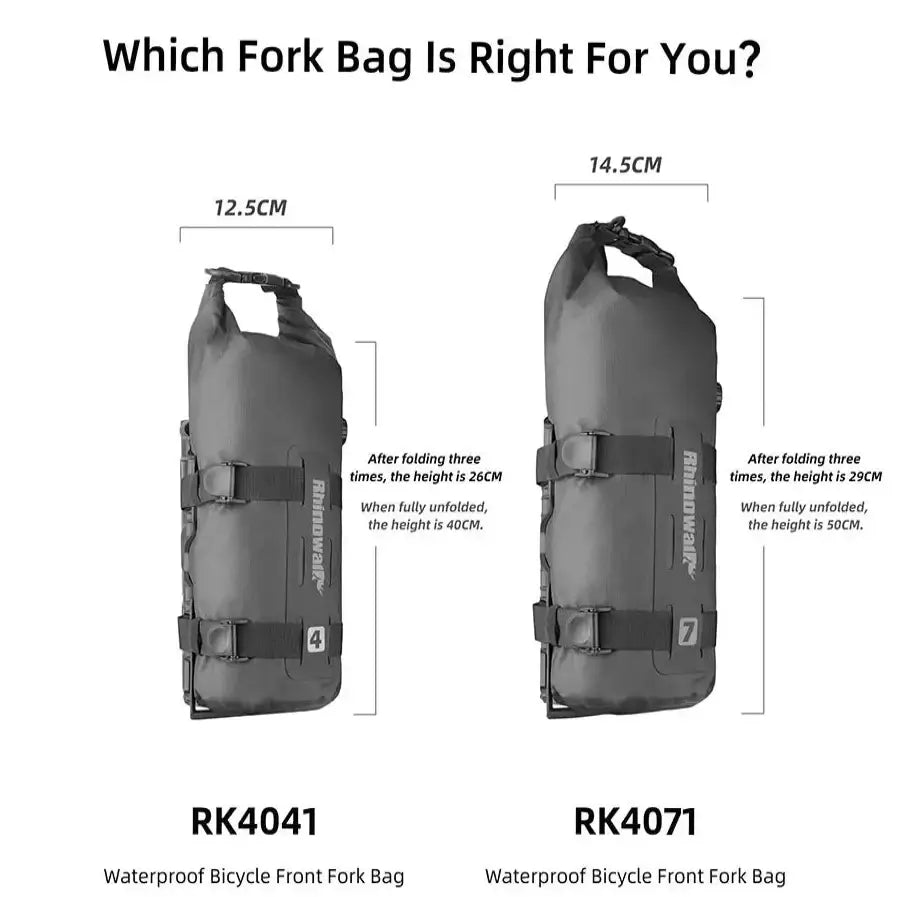 Waterproof Bike Front Fork Bag (4L/7L) - SS