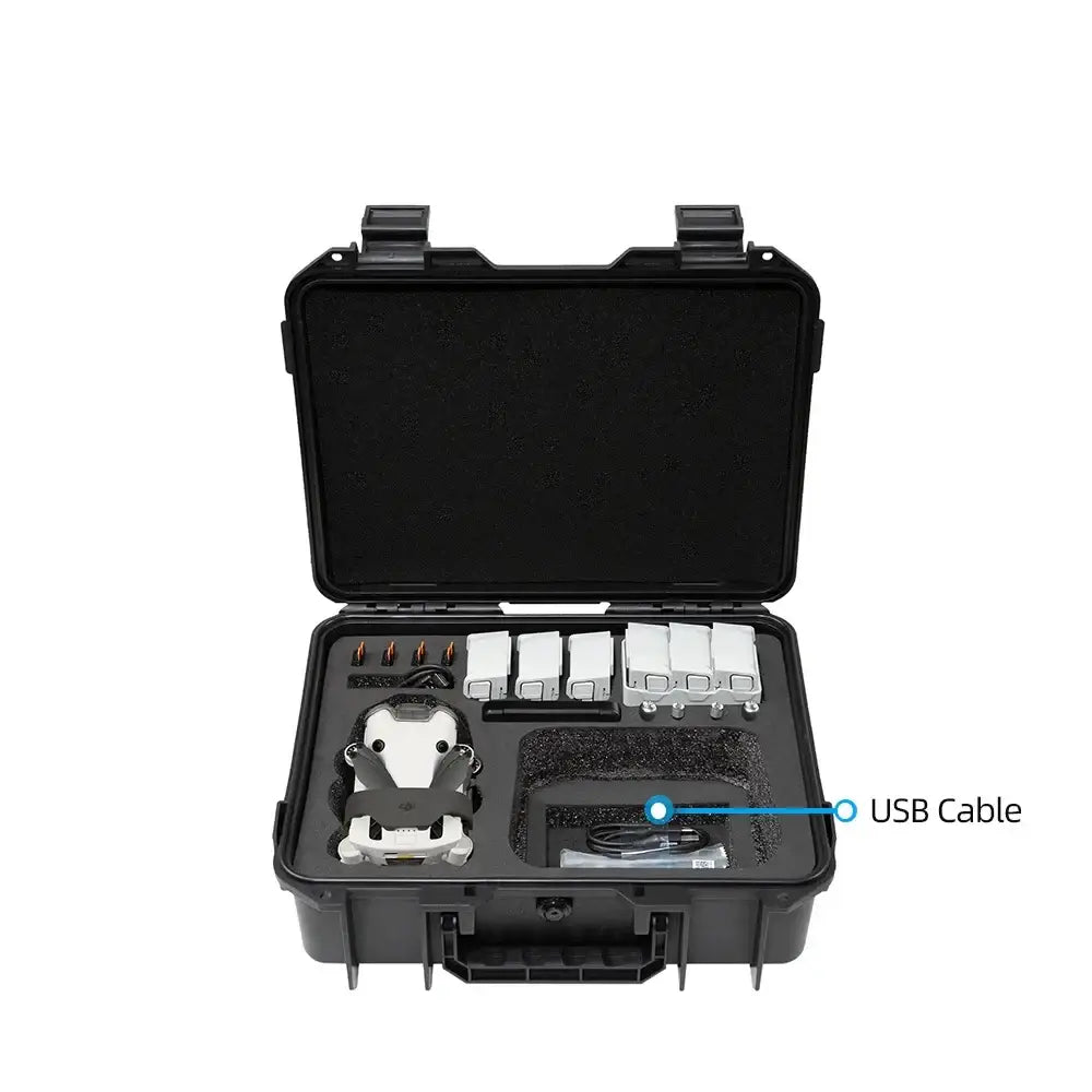 Waterproof Carry Case for DJI Mini 3 / 4 Pro (Black & White) - HBC