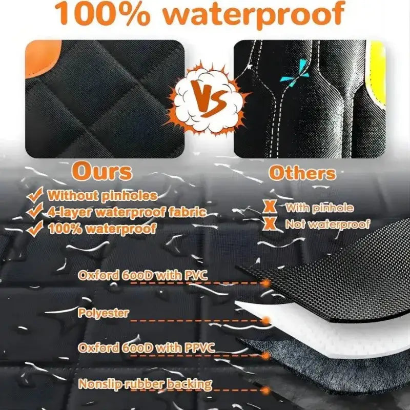 Waterproof Dog Car Hammock with Mesh Window - SS