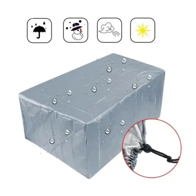 Waterproof Garden Furniture Cover – Dustproof Rain/Snow Protection (available in different sizes) - Silver