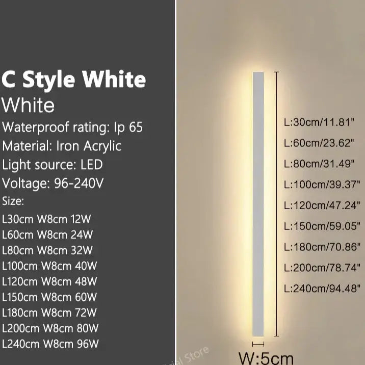 Waterproof LED Wall Washer Lamp (IP65) (different types available) - C - White / Neutral light(4000K) / 30cm - SS