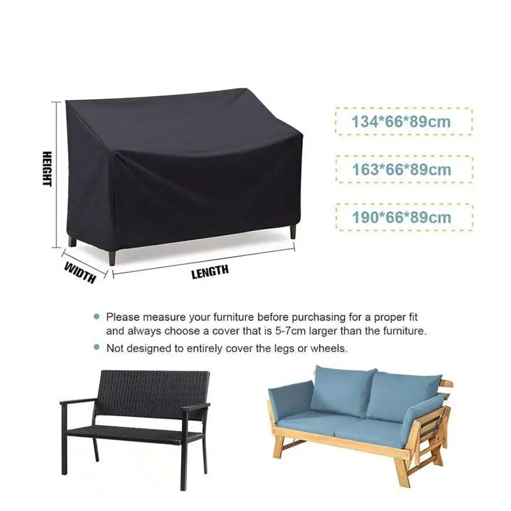 Waterproof Outdoor Bench Cover – Dustproof UV-Resistant (3 sizes available) - SS