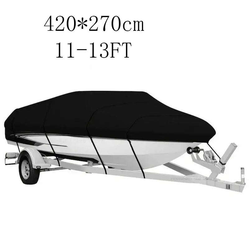 Waterproof Oxford Fabric Boat Cover (11–22FT) - A 11-13Ft 420X270cm / Boat Cover - SS