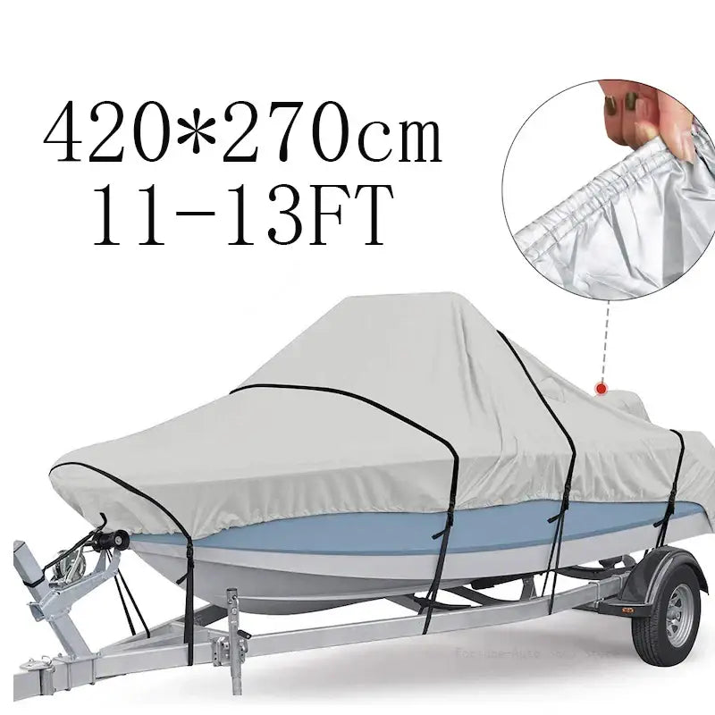 Waterproof Oxford Fabric Boat Cover (11–22FT) - B 11-13Ft 420X270cm / Boat Cover - SS