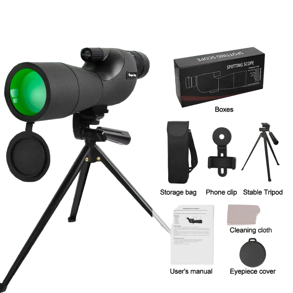 Waterproof Spotting Scope with Tripod - Black Set - SS