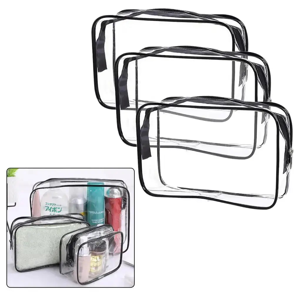 Waterproof Transparent Cosmetic Bag with Zip (3 sizes available) - Medium - 9eight5