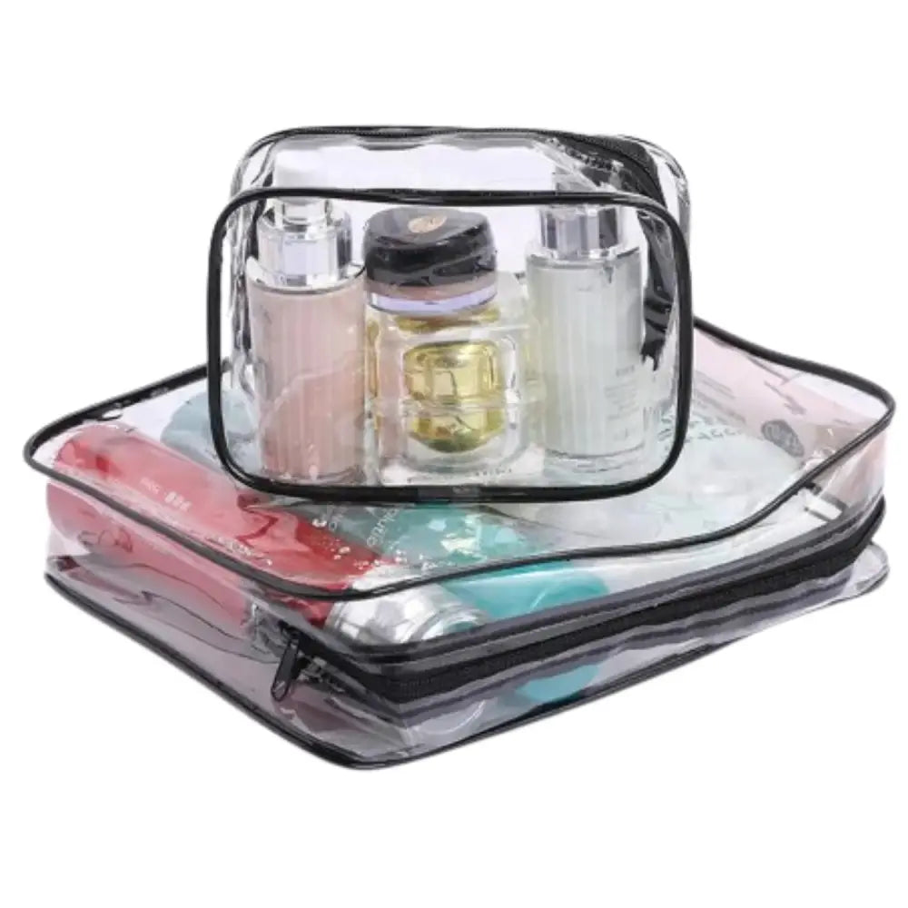 Waterproof Transparent Cosmetic Bag with Zip (3 sizes available) - 9eight5