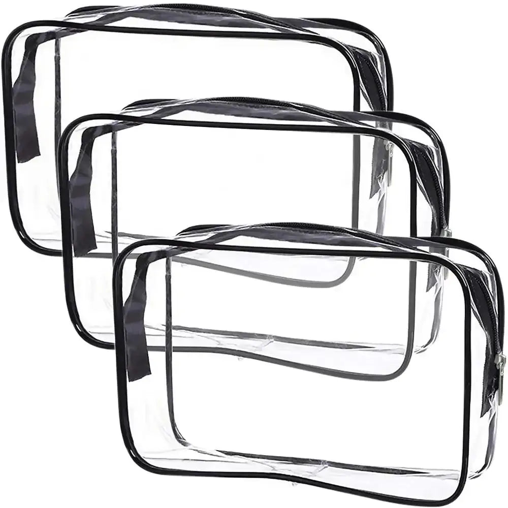 Waterproof Transparent Cosmetic Bag with Zip (3 sizes available) - Small - 9eight5