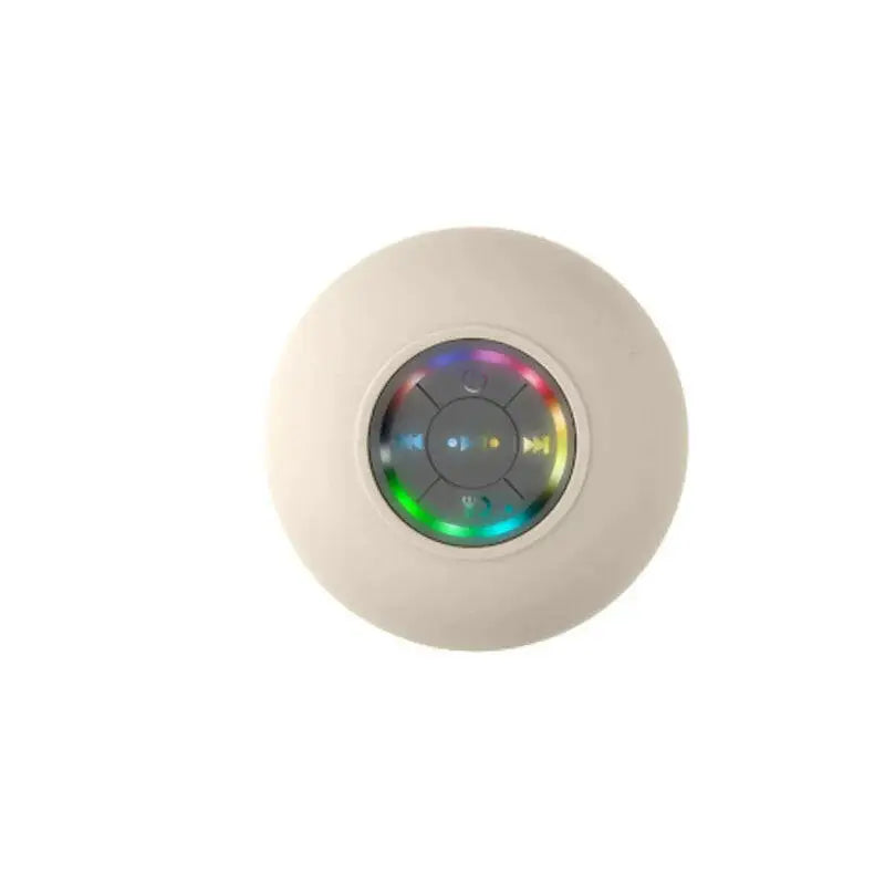 Waterproof Wireless Bluetooth Speaker with Large Suction Cup - Portable Mini Stereo for Outdoor Sports - White
