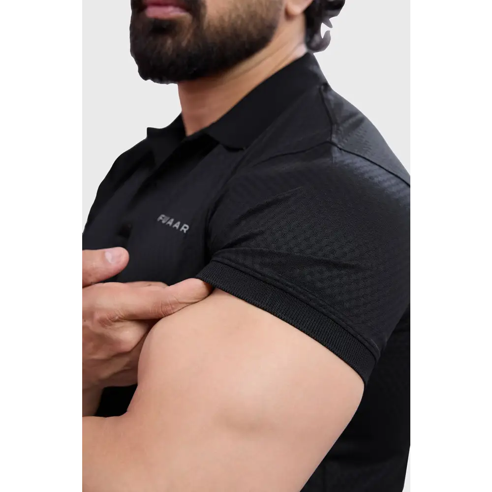 Wave Polo T-shirt Black - Tshirts