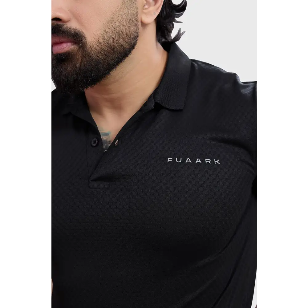 Wave Polo T-shirt Black - Tshirts