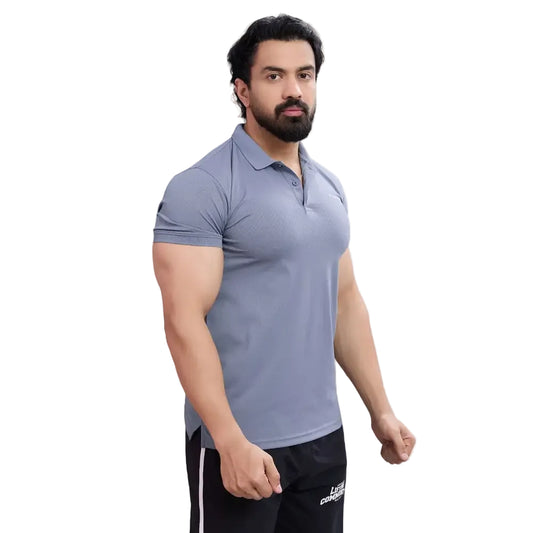 Wave Polo T-shirt Grey - Tshirts