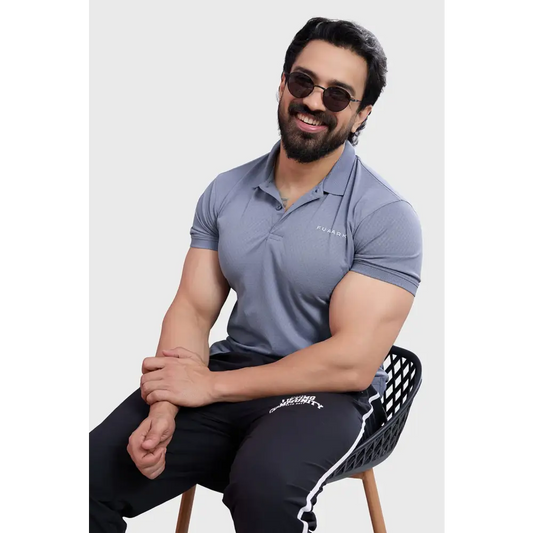 Wave Polo T-shirt Grey - Tshirts