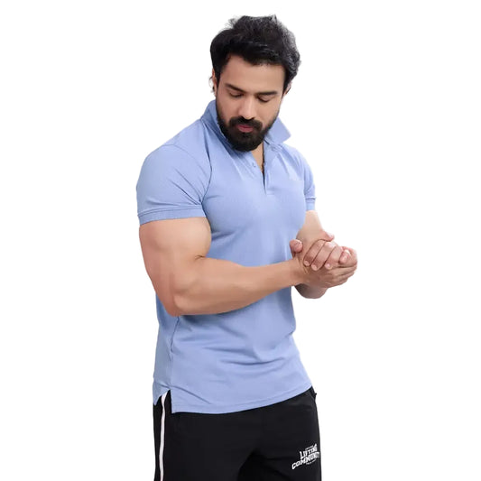 Wave Polo T-shirt Light Blue - Tshirts