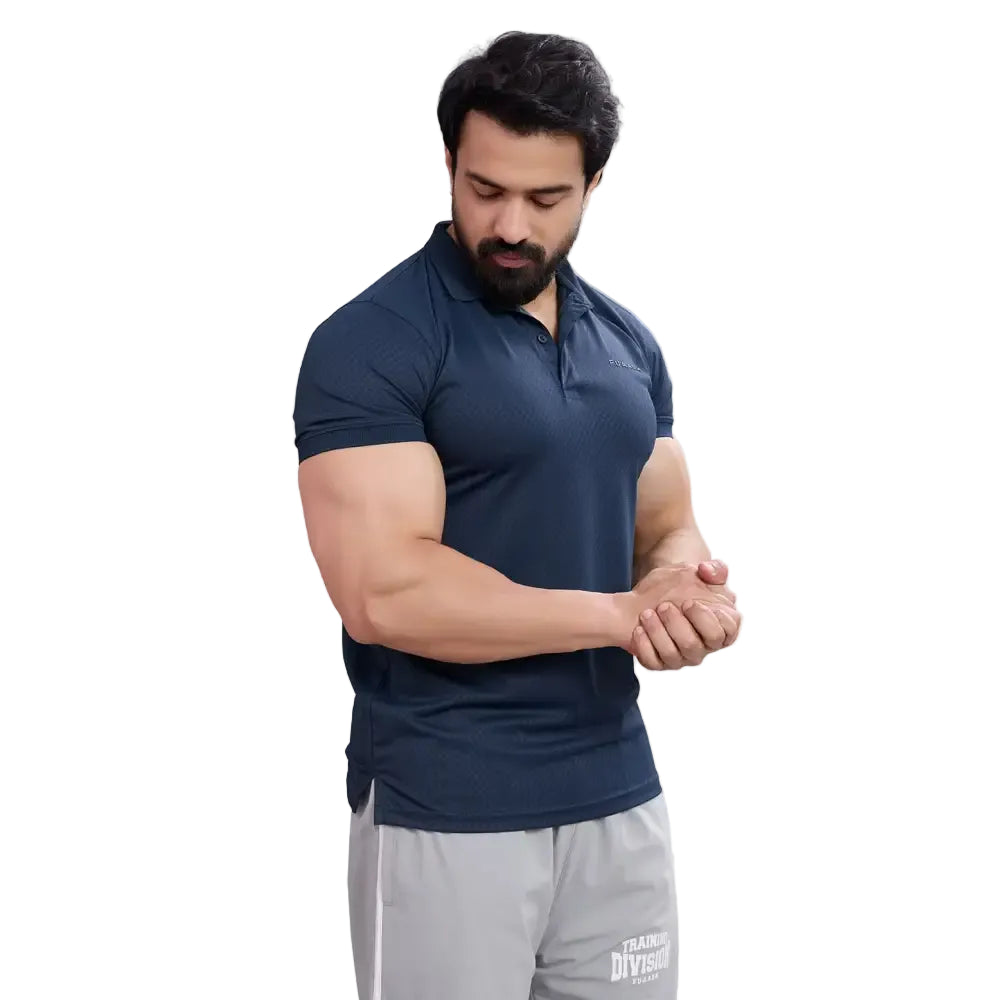 Wave Polo T-shirt Navy - Tshirts