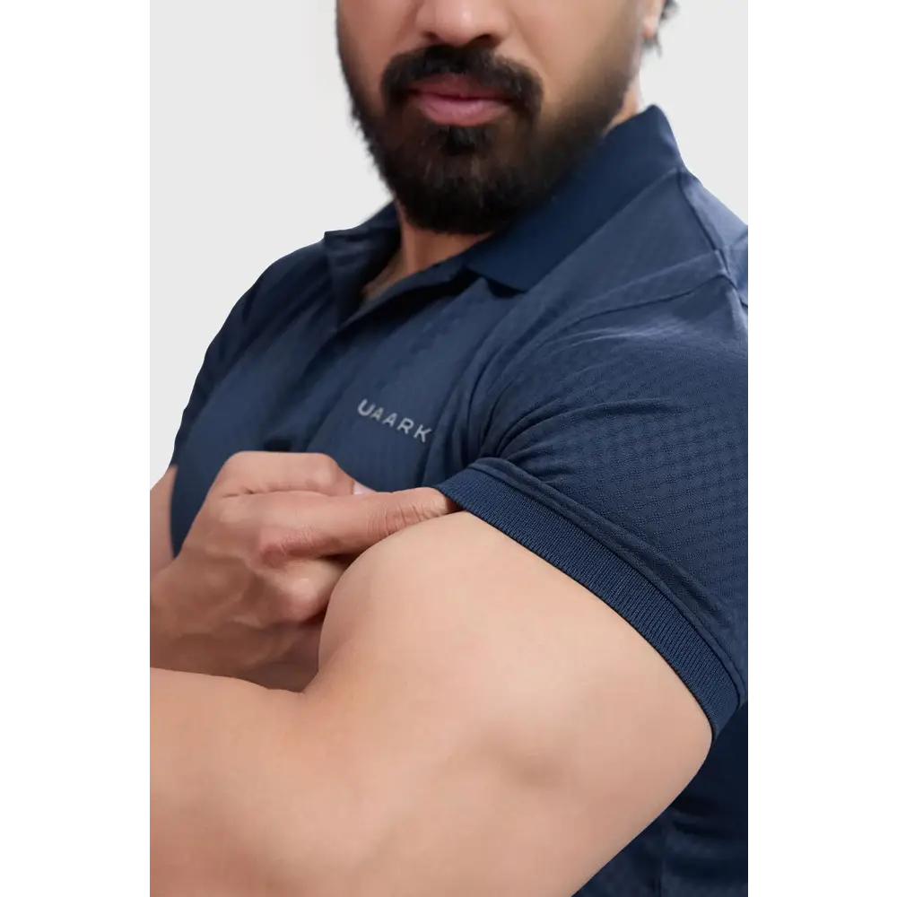 Wave Polo T-shirt Navy - Tshirts