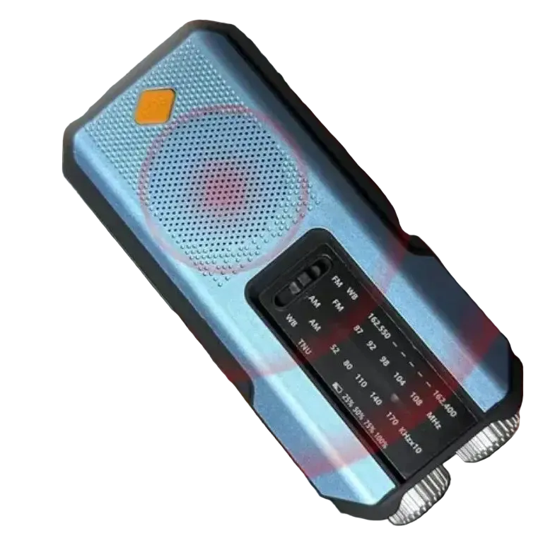Weather Radio Emergency Multifunctional Radio FM AM WB Hand Crank Solar USB Charging 2000mAh Power Bank LED Flashlight