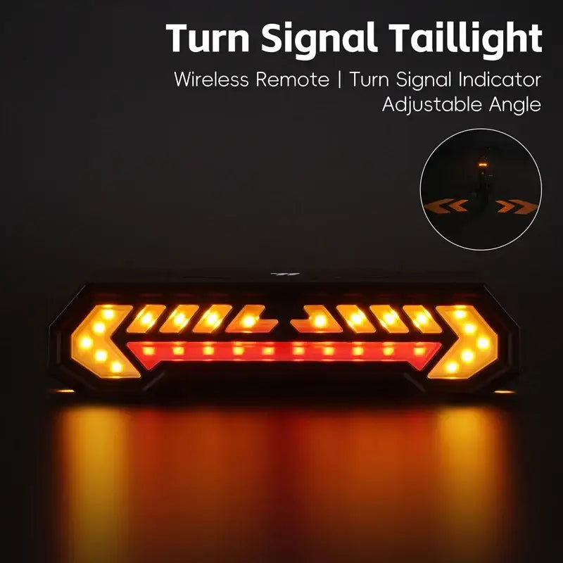 WEST BIKING Wireless Turn Signal Bike Tail Light Projection 6 Modes Rechargeable Waterproof Rear Light For Road MTB