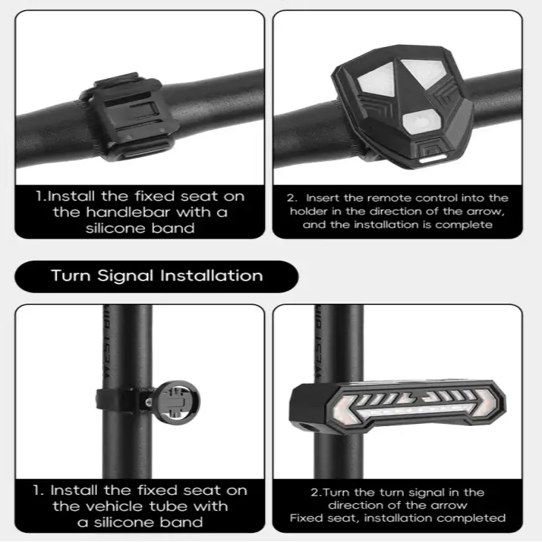 WEST BIKING Wireless Turn Signal Bike Tail Light Projection 6 Modes Rechargeable Waterproof Rear Light For Road MTB