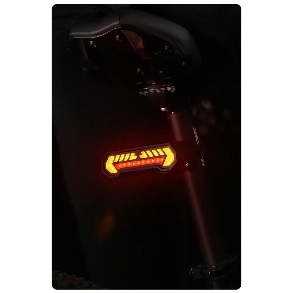 WEST BIKING Wireless Turn Signal Bike Tail Light Projection 6 Modes Rechargeable Waterproof Rear Light For Road MTB