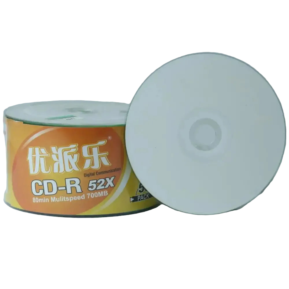 White Blank Discs Pack 120mm Burnable CD-R Recordable Digital Audio for Car Cd Reader
