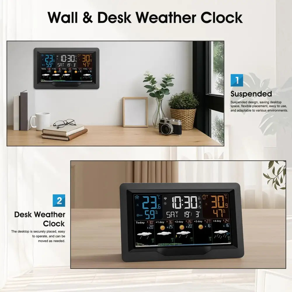 Wi-Fi 4-in-1 Weather Station with TUYA App & Date Display - HBC