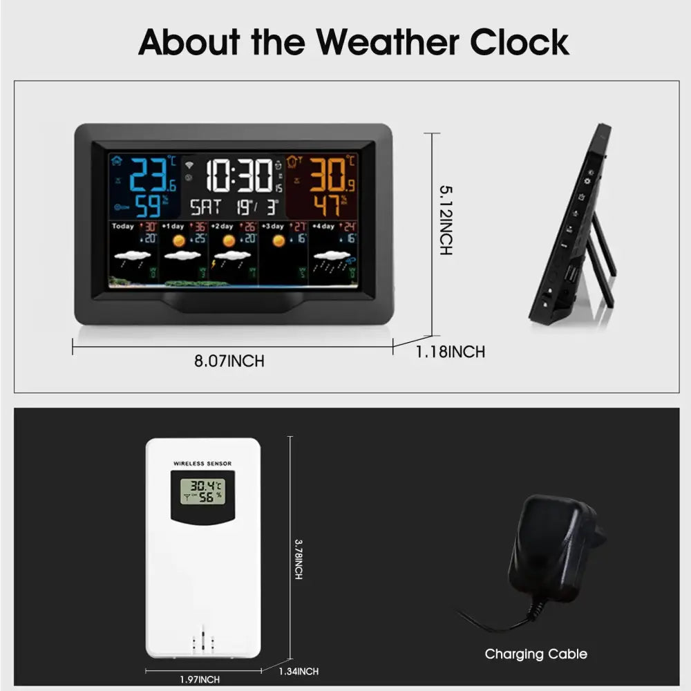 Wi-Fi 4-in-1 Weather Station with TUYA App & Date Display - HBC
